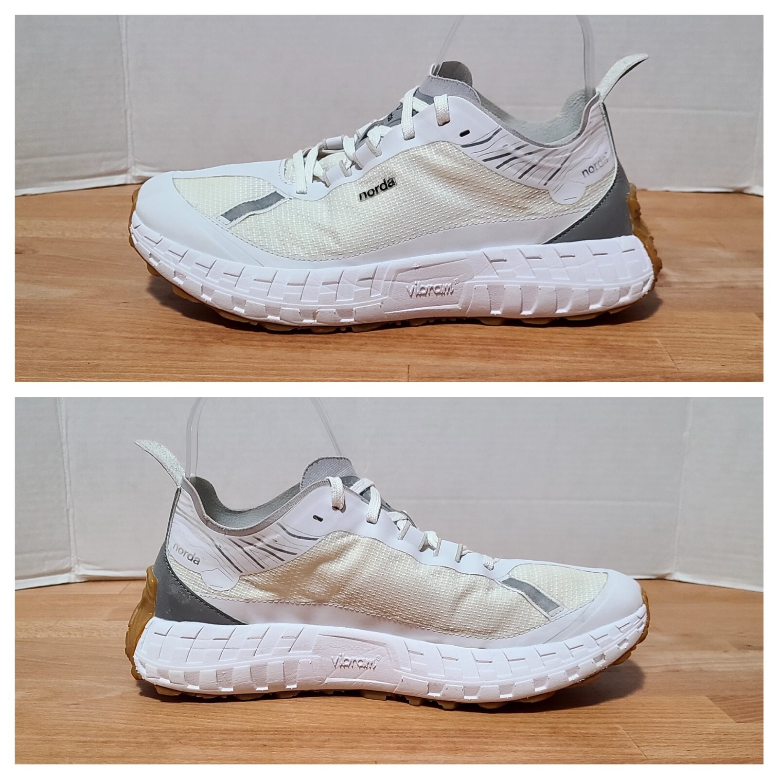 Norda 001 Trail Running Shoes Unisex Men’s 9, Women’s 10.5 – White Gray