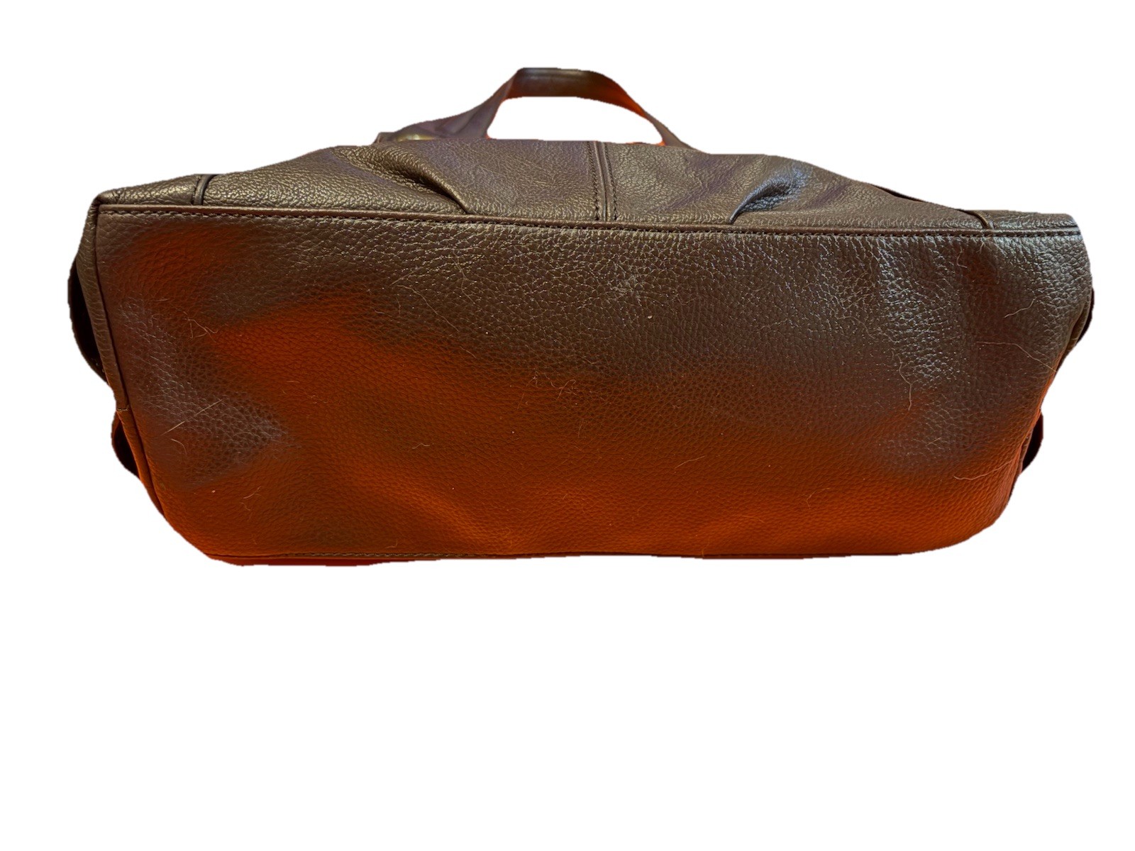 Tignanello Brown Pebble Leather Shoulder Bag Purse