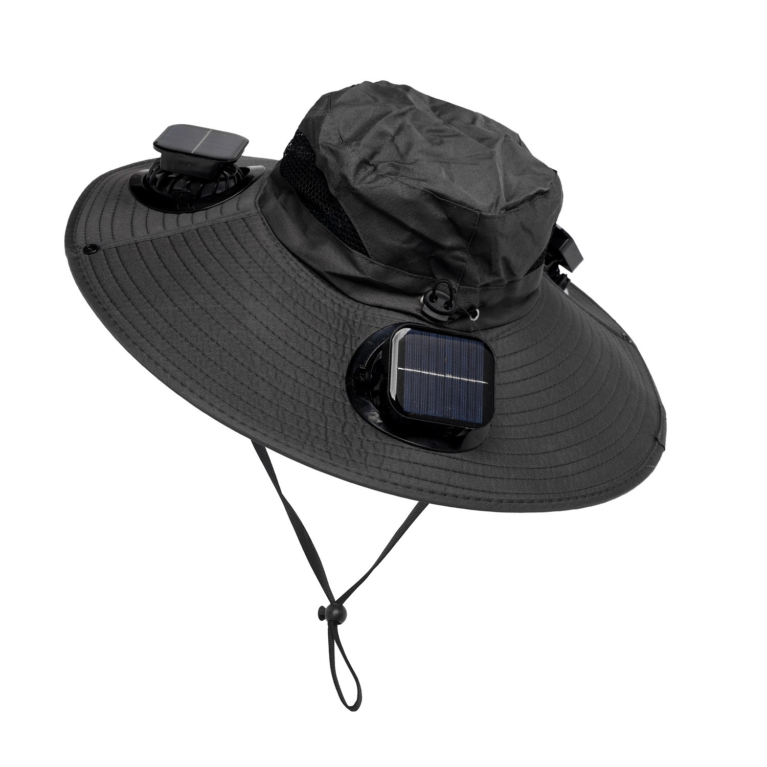 2026 NEW Wide Brim Sun Fishing Hat with 3 Solar & USB Powered Fan UV Protection