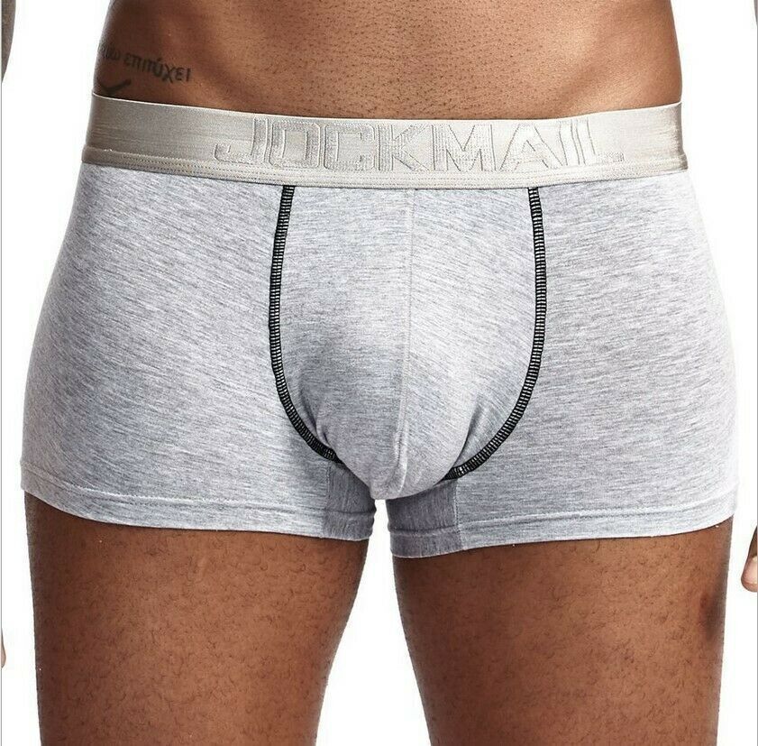 6 Pack- Mens Jockmail Boxer Trunks Sexy U Pouch Shorts Underwear. Ships from USA