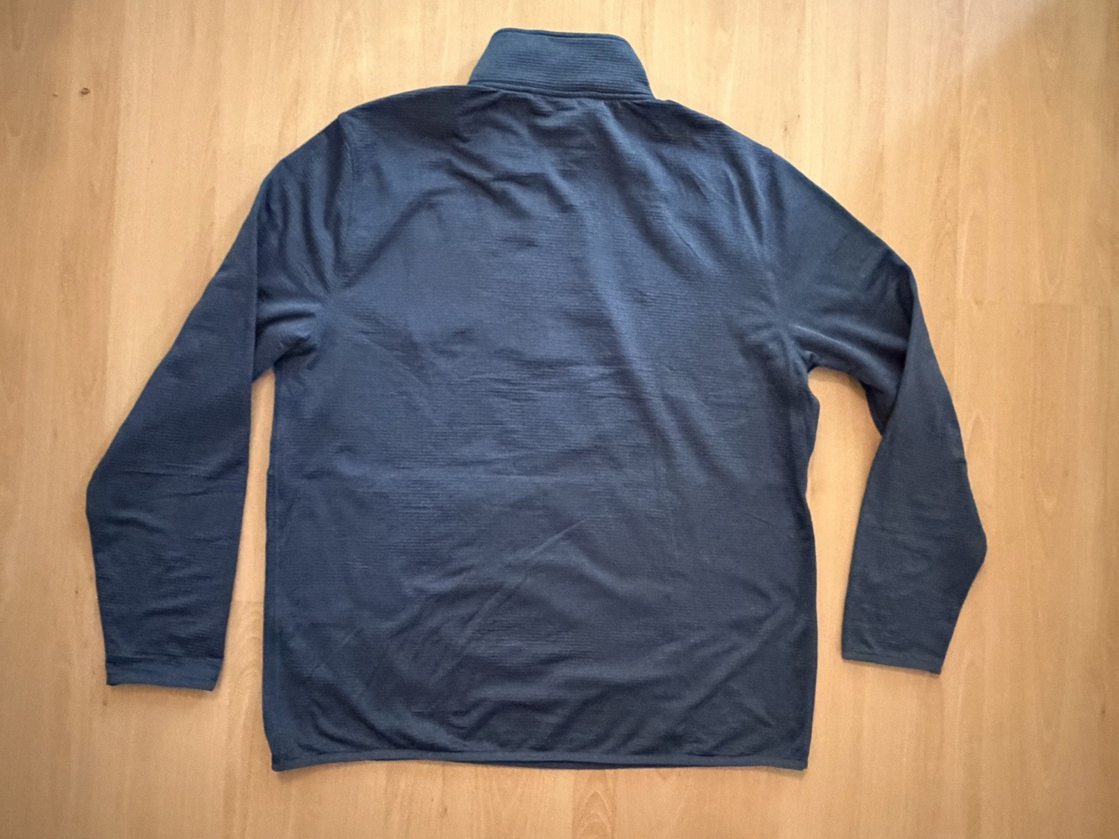 Merrell 1/4 Zip Pullover Mens XXL Blue Grid Fleece Performance Hiking Jacket