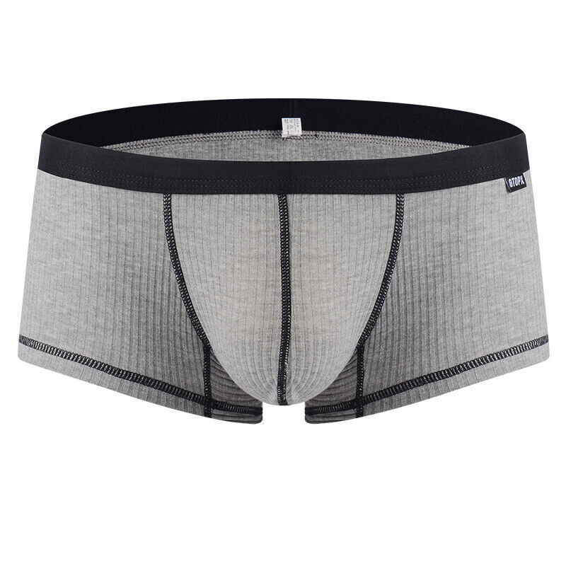 Men’s Sexy Underwear Low waist Briefs U Pouch Boxers Striped Shorts Underpants