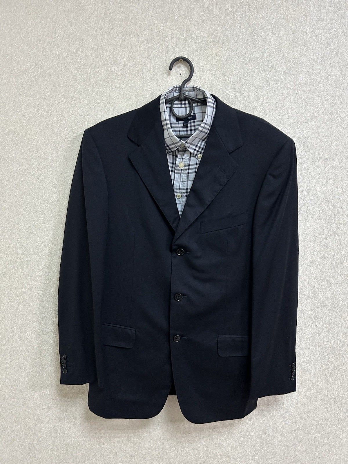 Ermenegildo Zegna Premium Wool Blazer Navy Blue Drop 7 Slim Fit Bemberg EU48 IT7