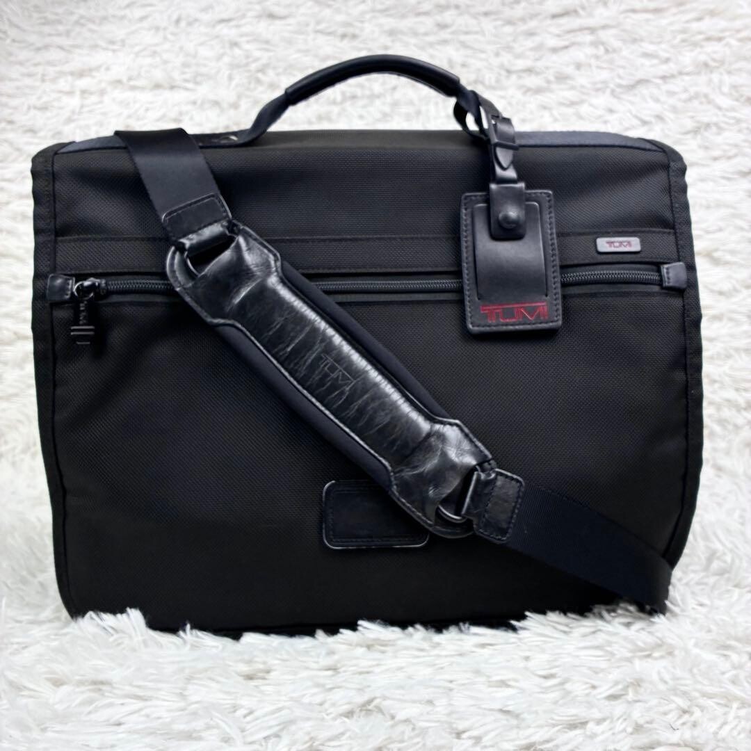 TUMI Alpha T Pass 2Way Business Bag Messenger Briefcase Black Auth