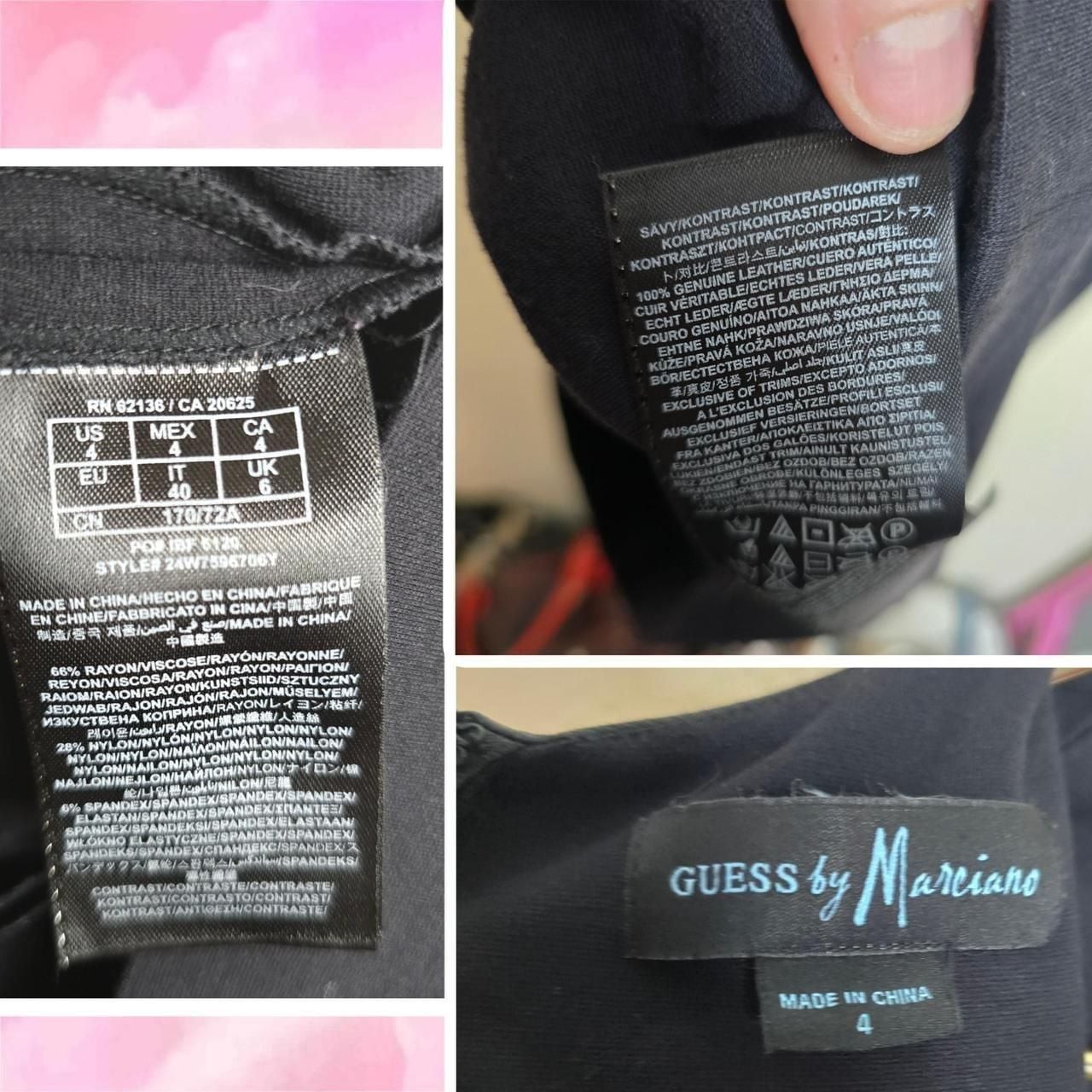 Guess by Marciano Genuine Leather Panel Bodycon Dress