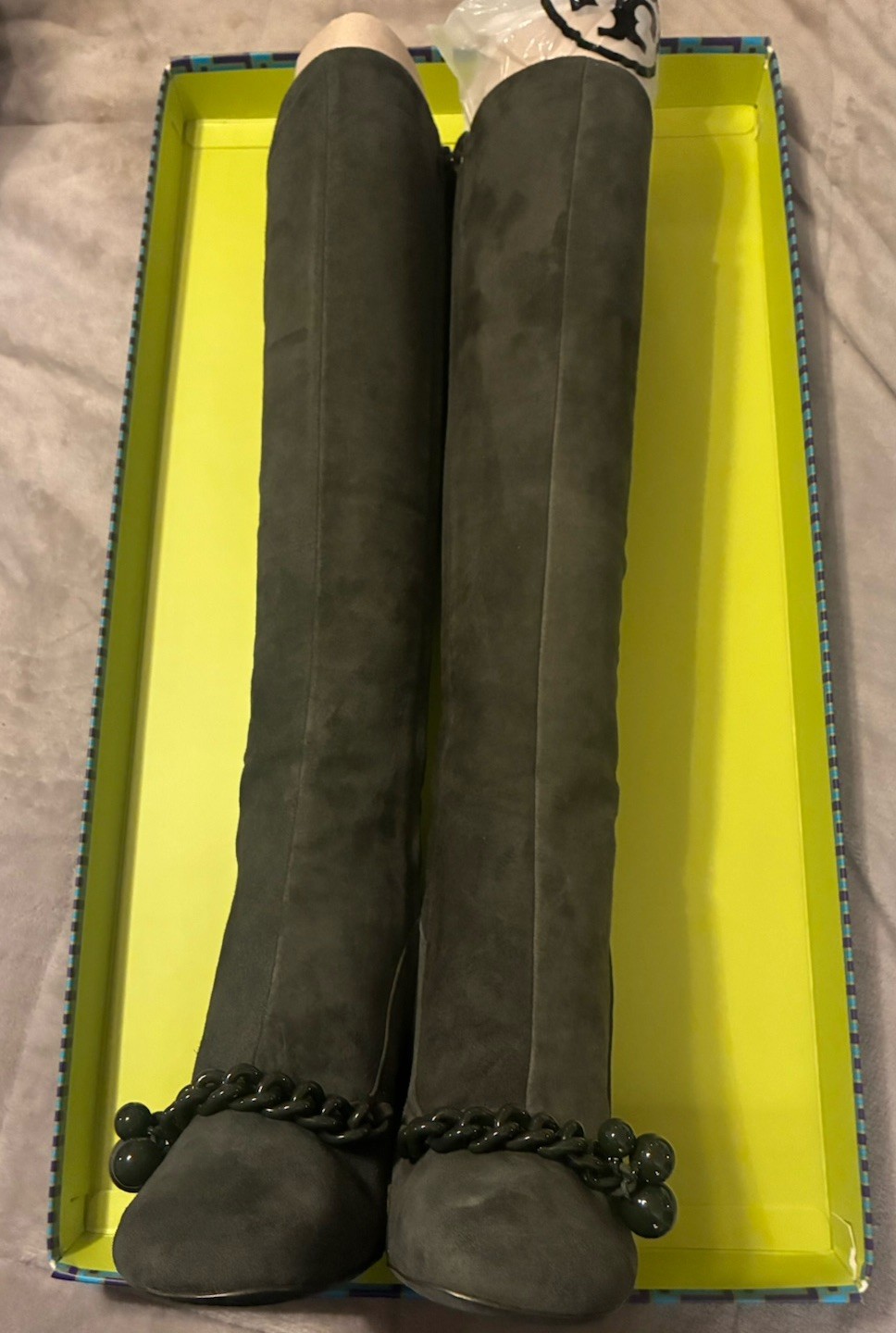 TORY BURCH ADDISON 95mm SUEDE BOOTS SIZE 11