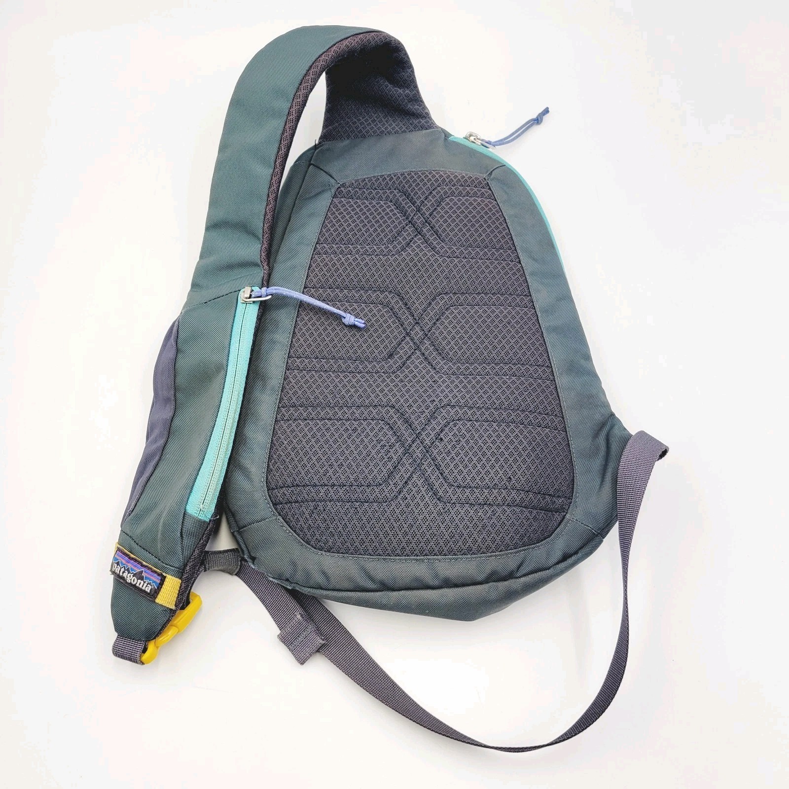Patagonia Atom Sling Bag 8L Purple Gray Yellow Crossbody Backpack