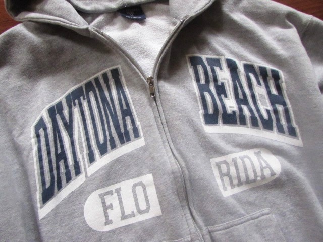 U.S. APPAREL ~ Size Medium ~ FULL ZIP ‘DAYTONA BEACH” FL Sweatshirt Hoodie c41