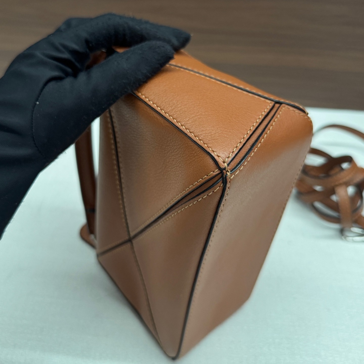 Loewe Puzzle Mini Caramel Grained Calfskin Handheld Crossbody Bag US Ship