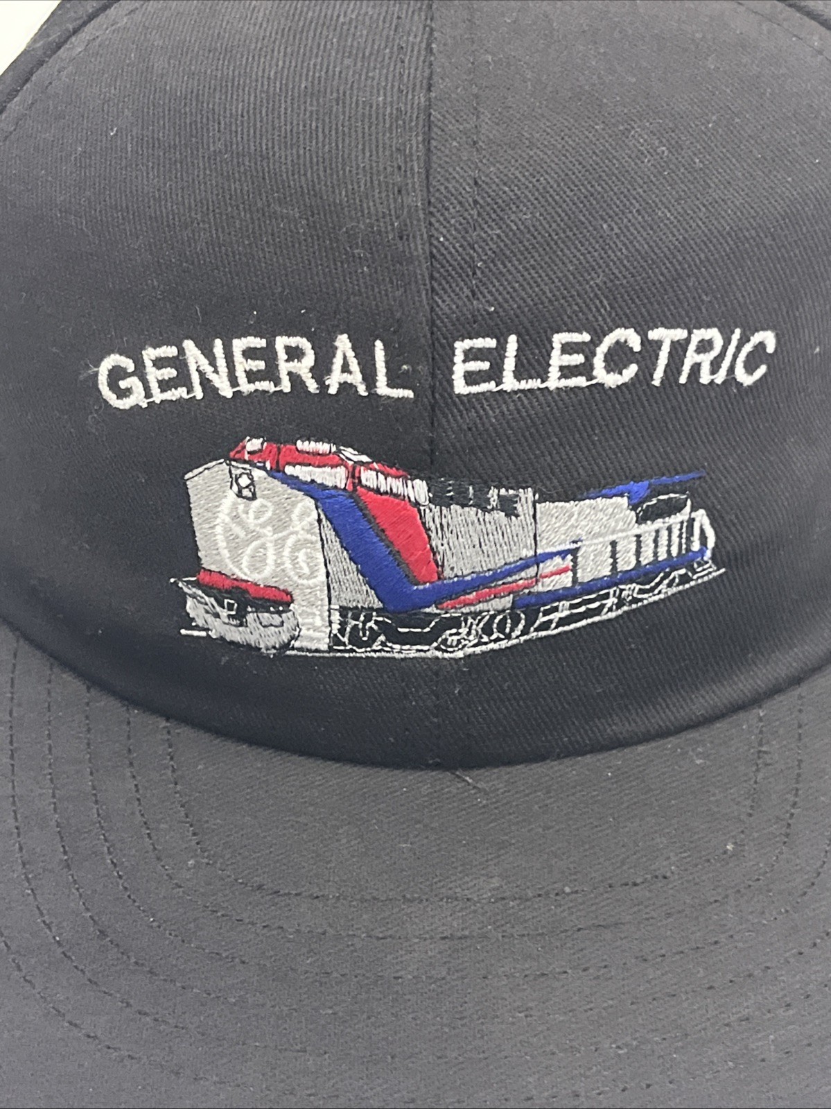 Vintage GE Train Engine Locomotive Transportation Railroad Snapback Hat Cap