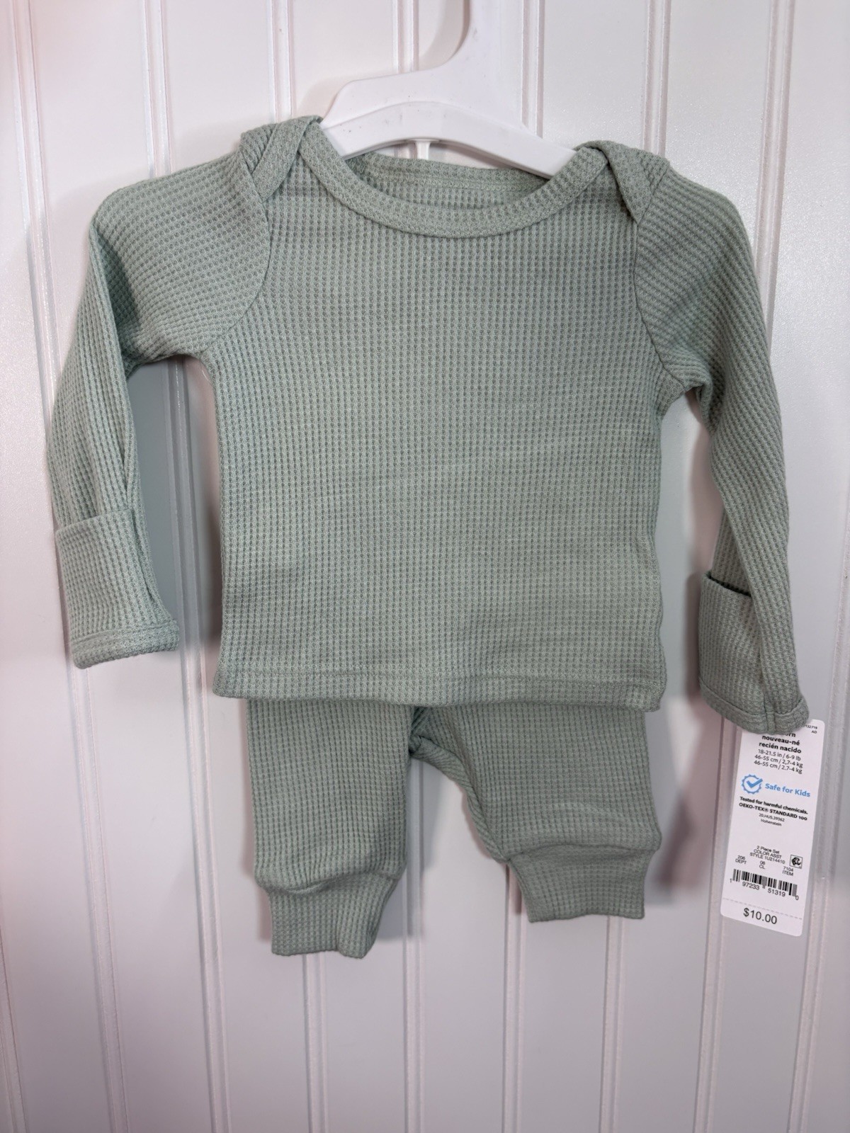 Carter’s Just One You Baby 2-piece Thermal Set Sage Green NB 3M 6M 9M 12M 18M