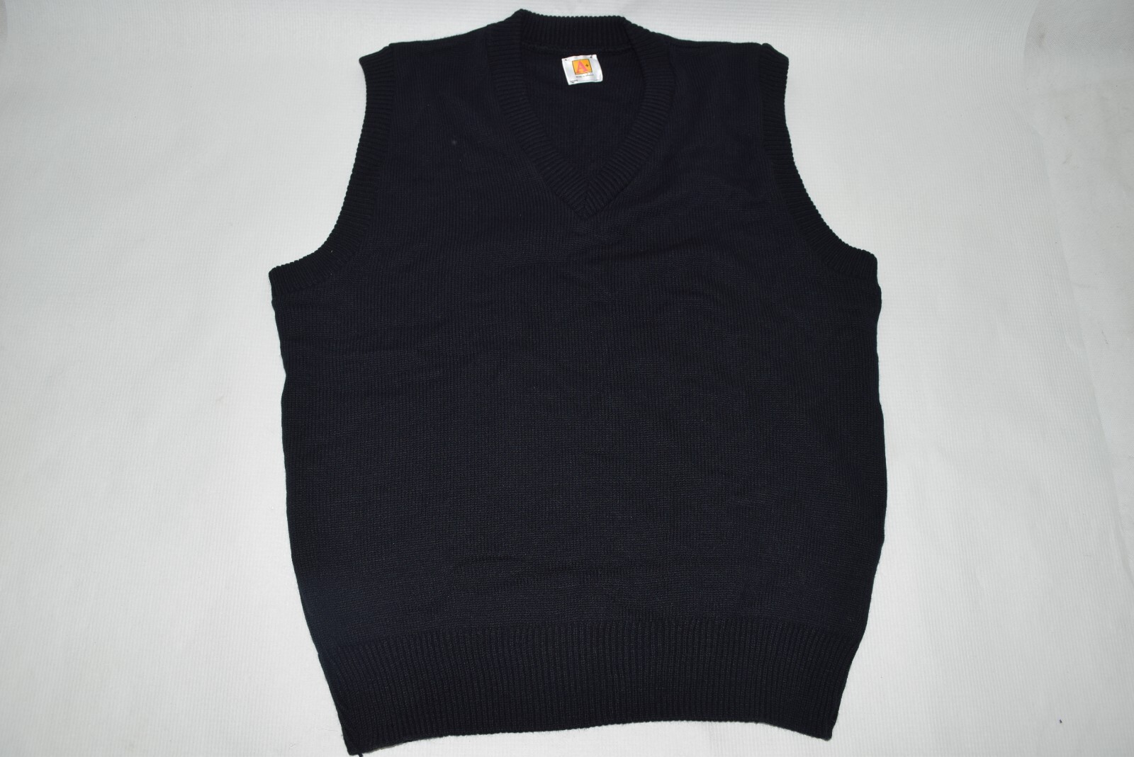 A+ Career Apparel 6600 Unisex V-Neck Pullover Jersey Knit Sweater Vest Navy M