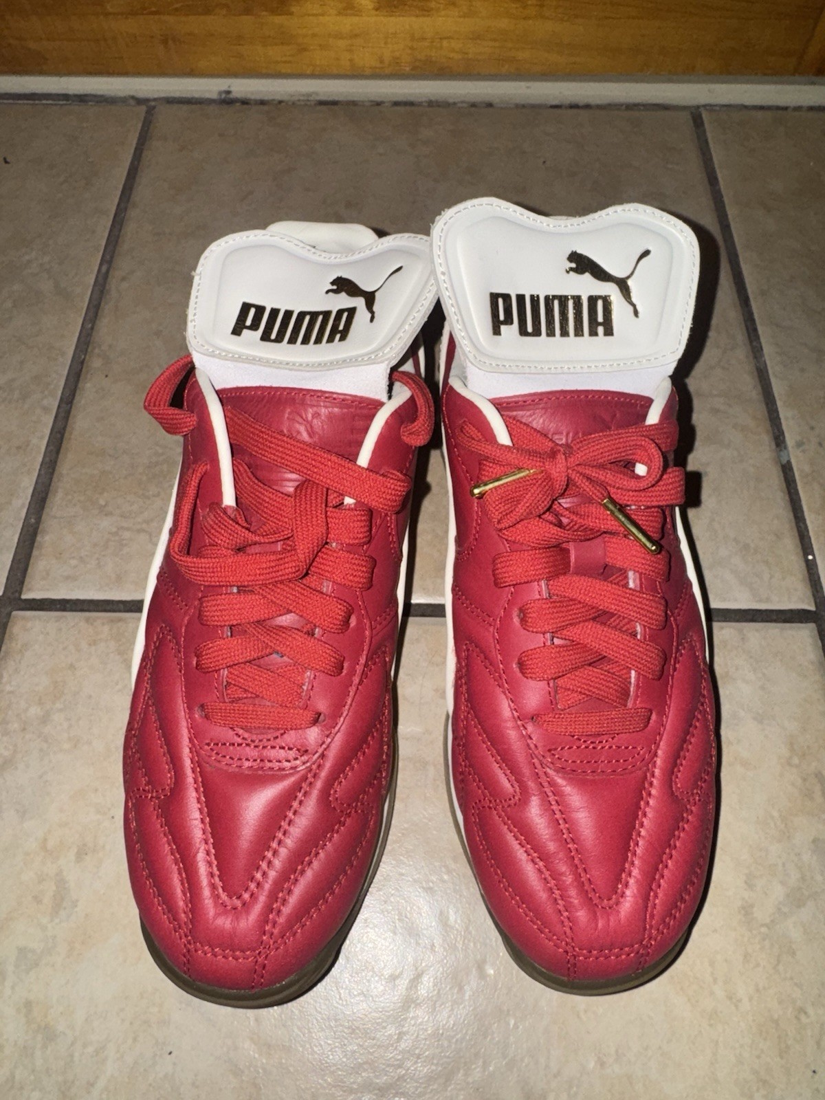 PUMA Fenty x Avanti VL Rihanna Club Red Leather Sneaker Womens Size 7 No Box