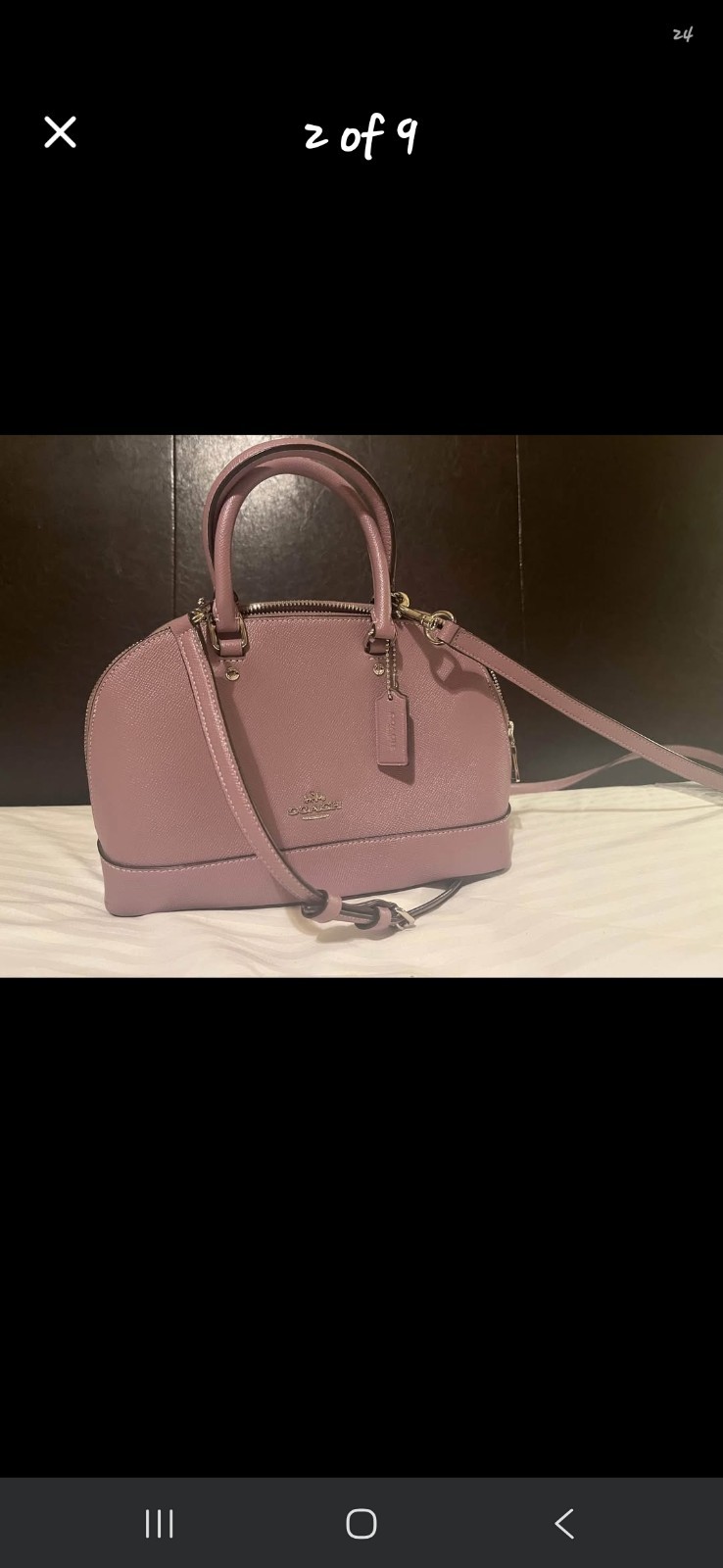 Coach Mini Sierra Satchel Lavender With Silver Hardware