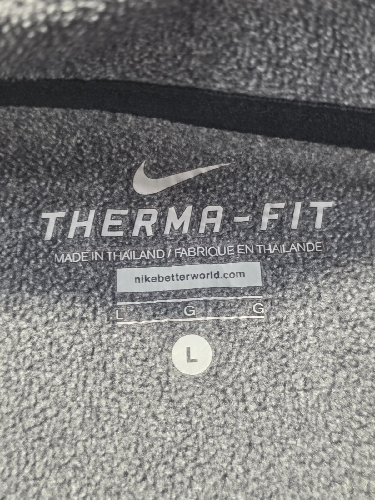 Nike Therma-FIT Full Zip Hoodie Jacket – Women’s Large – Gray/Black