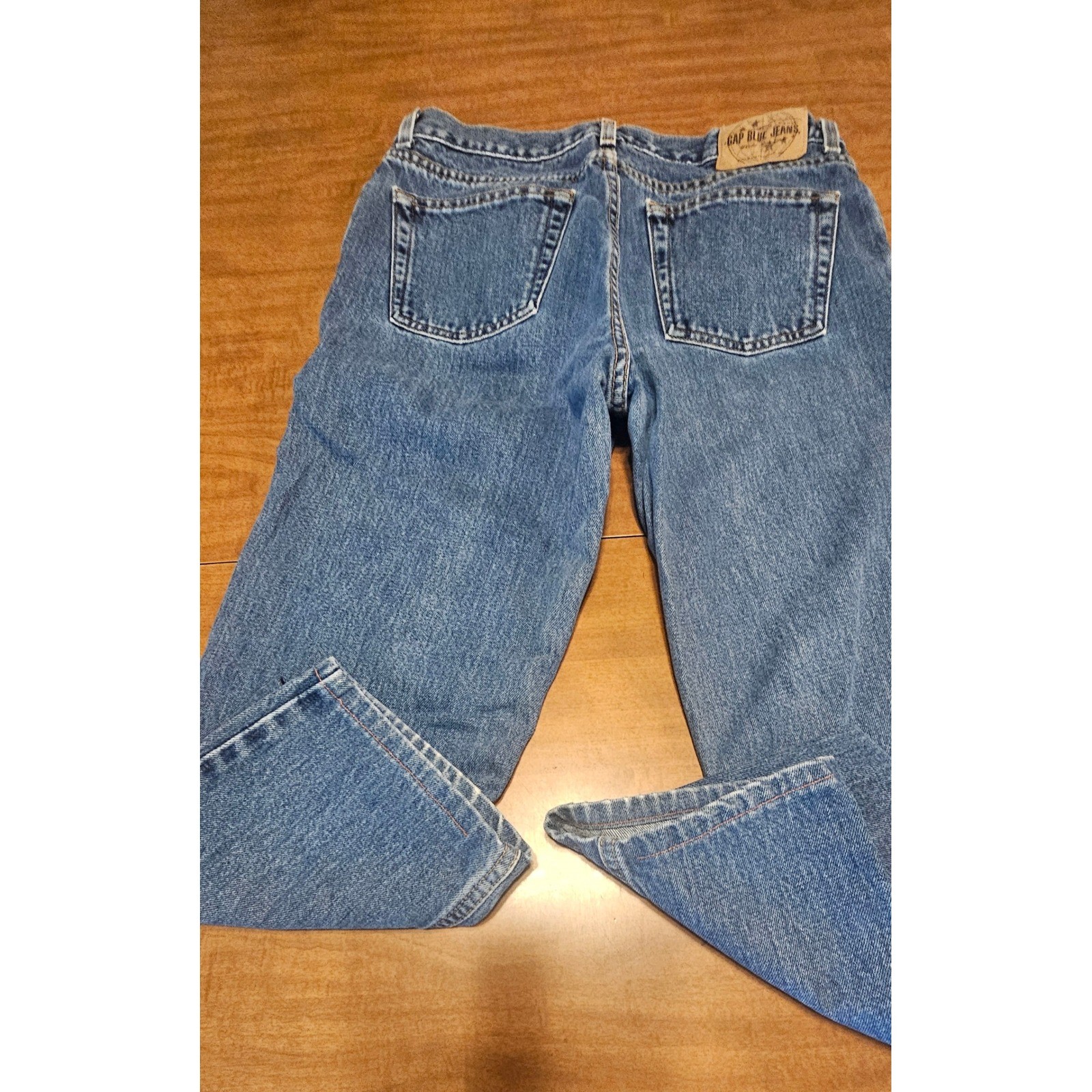 Men’s Gap Low Rise Jean Blue buttonfly Medium Wash Y2K straight leg 30×30 MJ1