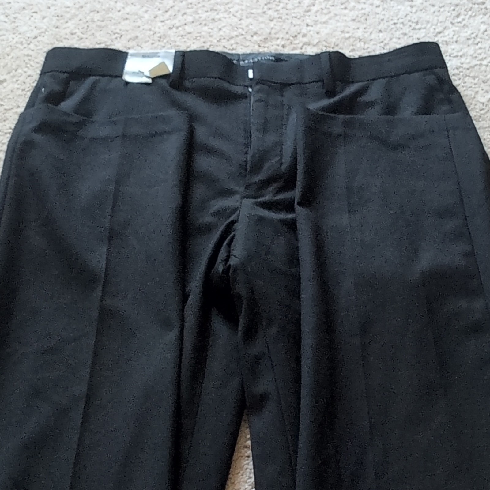 Reaction Kenneth Cole Premium Flex Skinny Fit Dress Pants Black 34×34 Stretch