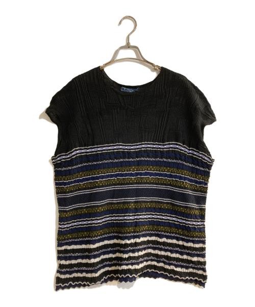 M.&KYOKO Collage Sleeveless Knit Top Black Free Size Womenâ€™s Small