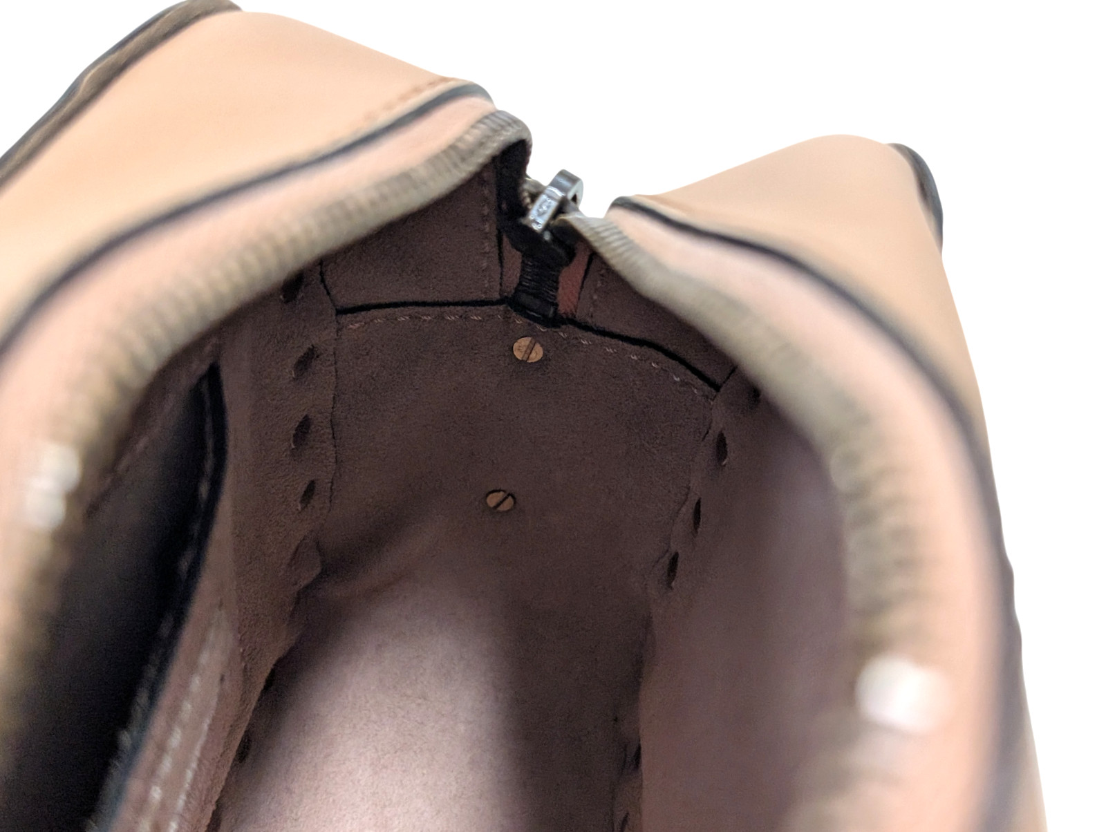 Valentino Garavani Shoulder Bag Purse Rock Studs Leather Beige