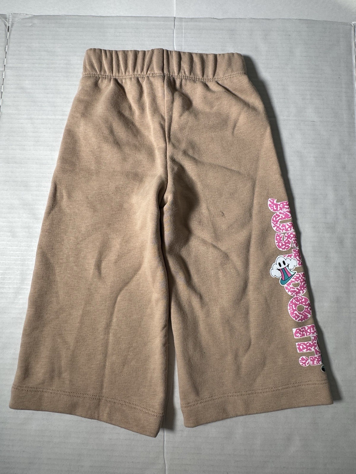 Pre Owned Excellent Nike Flare Sweatpants Printed Brown Tan Toddler Girl Size 2T