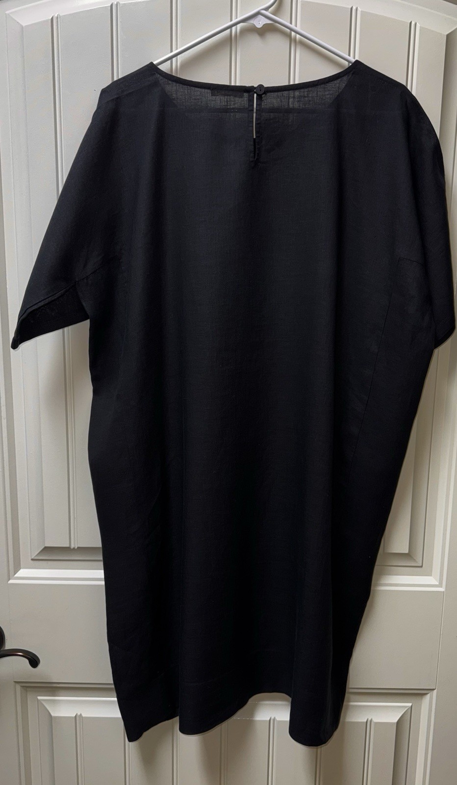 LN $228 WOMENS XL 2X 3X (bust 52”) EILEEN FISHER BOXY SHIFT DRESS 100% LINEN
