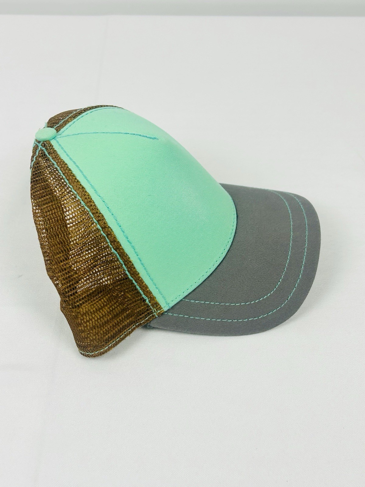 Pistil Brown Mint Green Mesh Back Trucker Hat Snapback Women’s