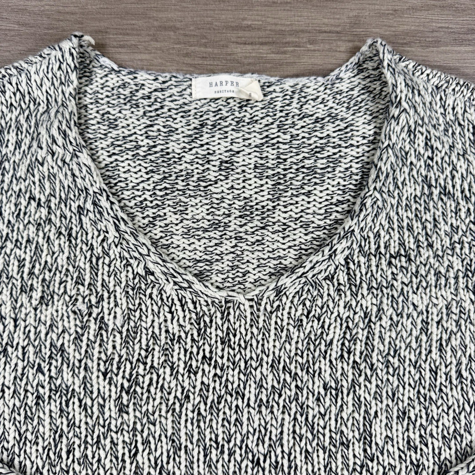 Harper Heritage Lightweight Knit Tunic Sweater Elbow Pads Women’s Medium