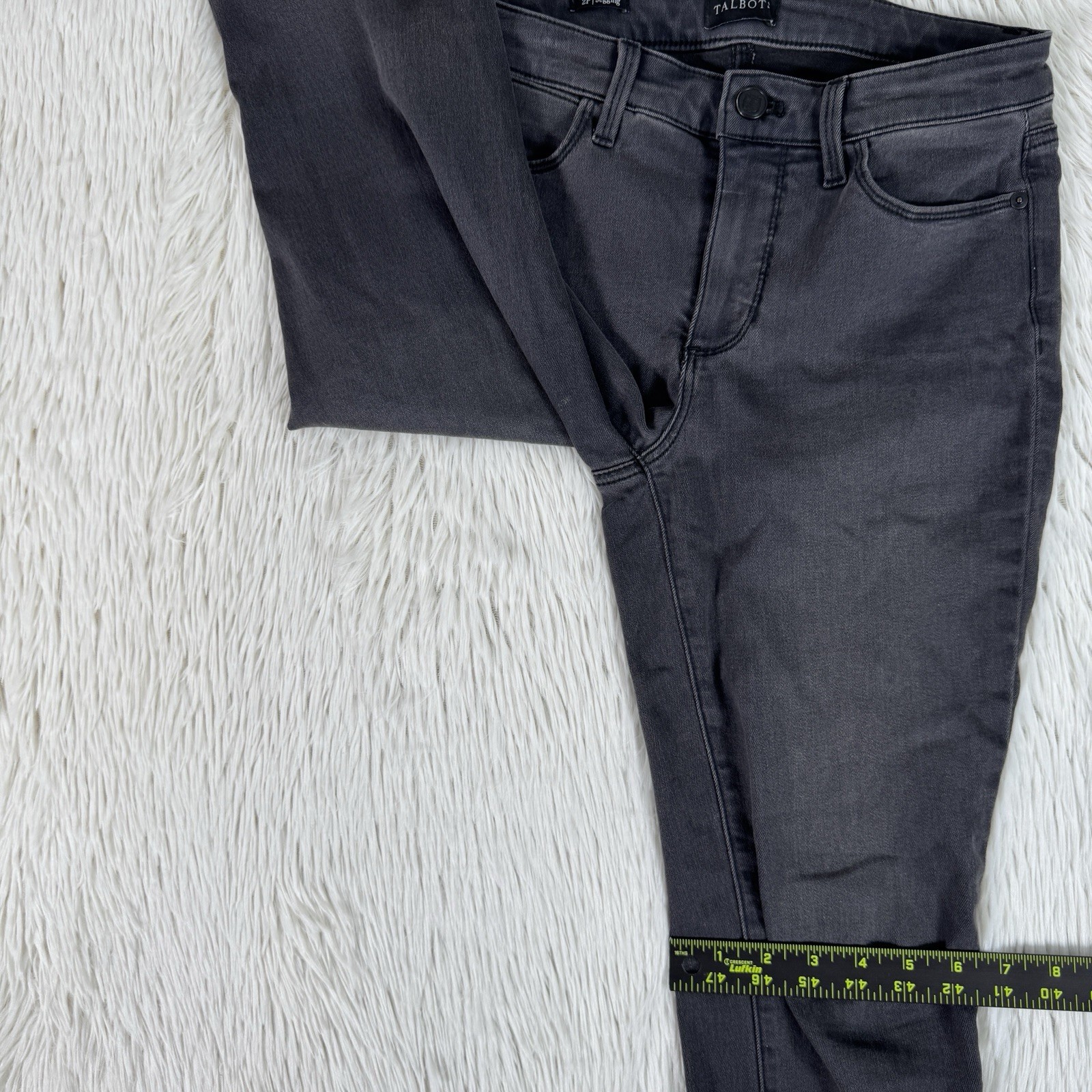 Talbots Black Charcoal Wash Mid-Rise Jegging Denim Jeans Women’s Size 2P