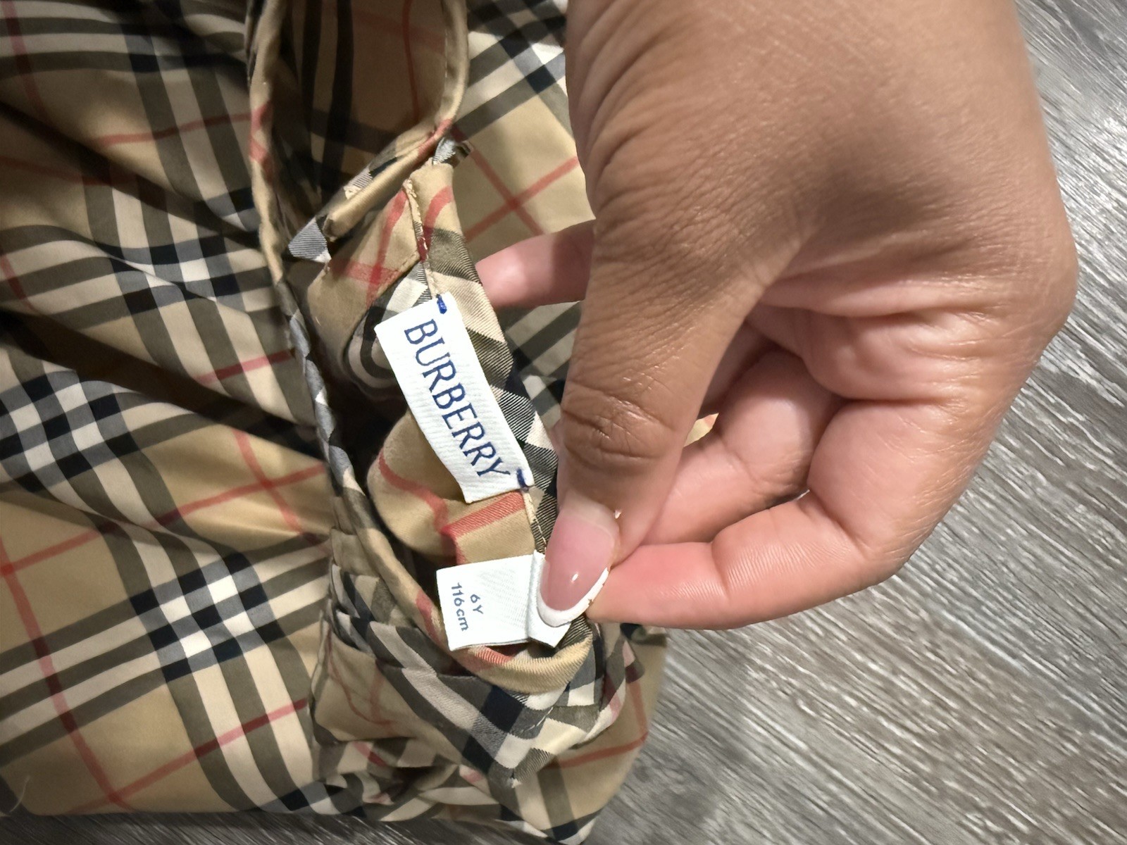 Kids Burberry Plaid Dress Size 6Y