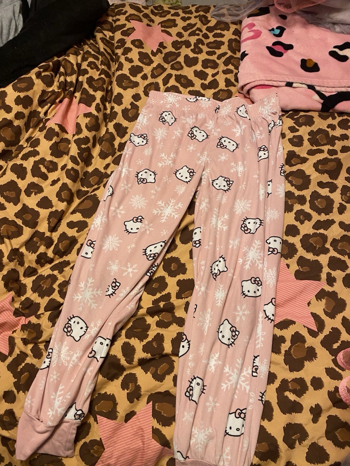 Handmade Warm Hello Kitty Sanrio Coquette White and Pink Lace Skirt With Bow