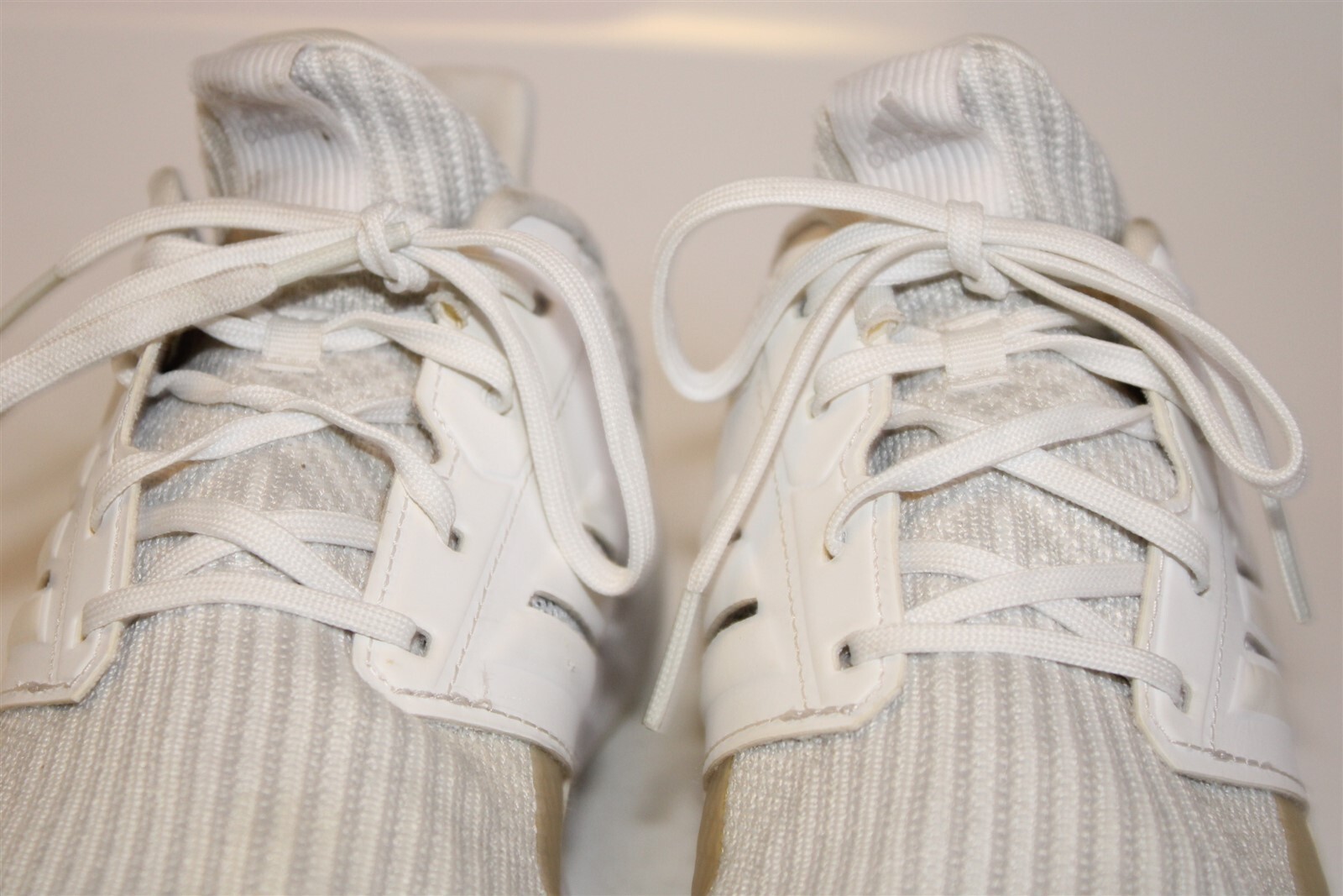 adidas Youth RapidRun Boys Size 5 37 1/3 White Knit Running Sneaker Shoes DB0215