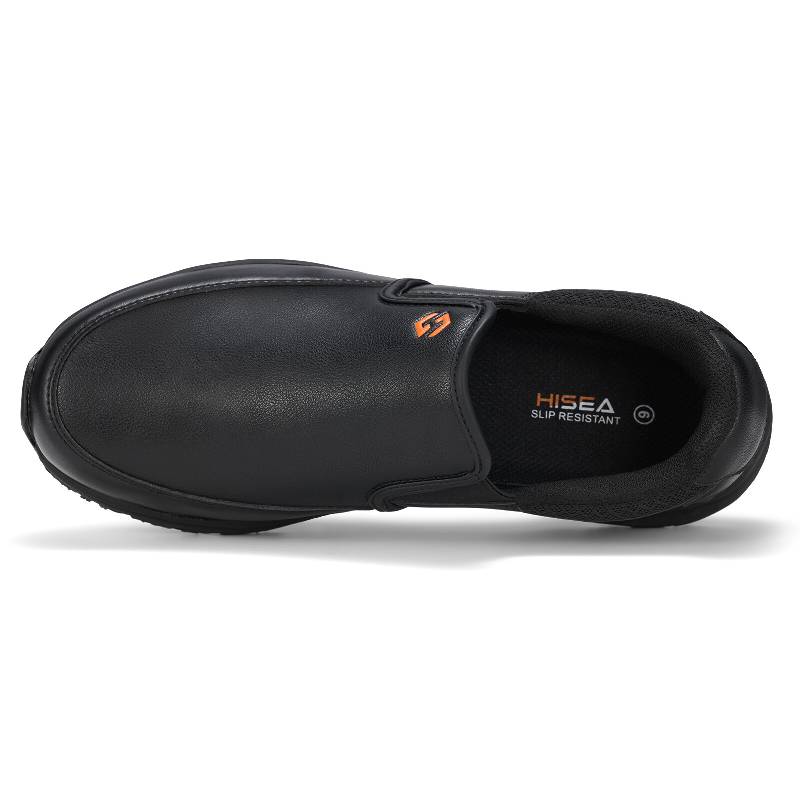 HISEA Men Slip-On Non-Slip Shoes Water & Oil Resistant Chef Restaurant Work Shoe