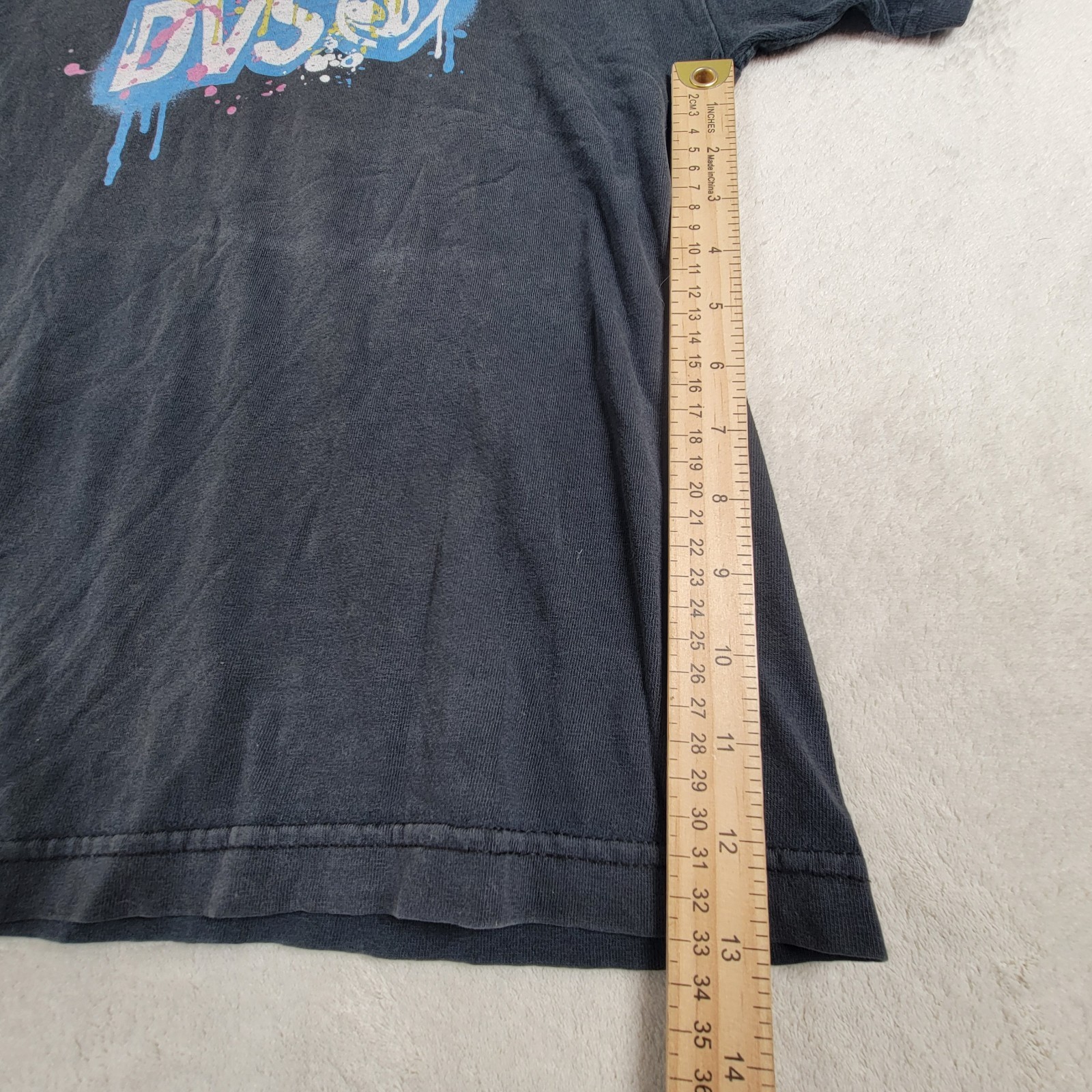 Retro Y2K DVS Shoes Co. Skater Graffiti Logo Graphic T Shirt Emo Grunge Womens S