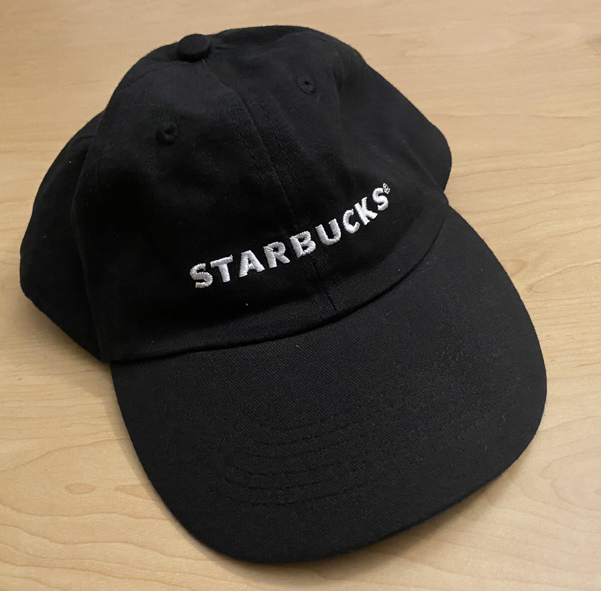 NEW Starbucks Coffee Employee Worker Hat Uniform Black Cap Strapback Job Cap
