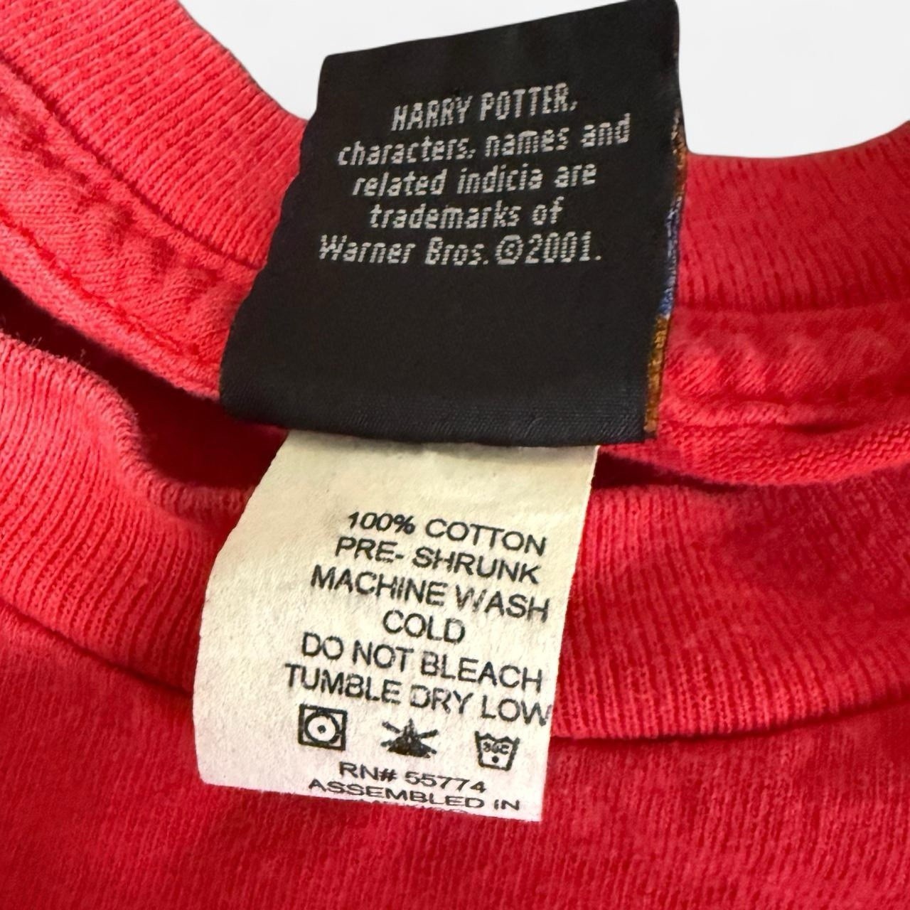 Vintage Harry Potter Youth S Red Graphic Tee 100% Cotton Crew Neck Merch