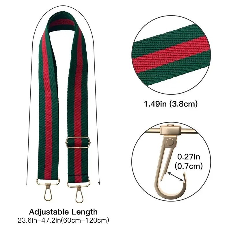 New Crossbody Shoulder Strap Gucci Replacement No Logo Green