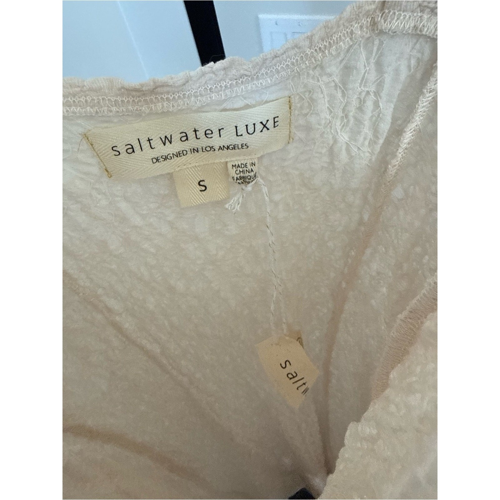 NEW Saltwater Luxe Canaan Midi Dress Small Cream High Slit Mermaid Sold Out NWT