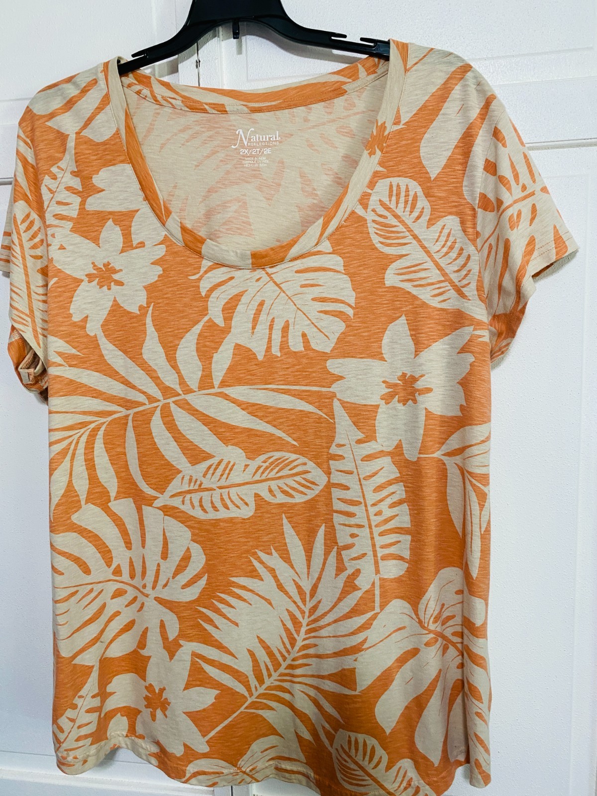 Natural Reflections Top Plus Size 2X Peach and Tan Color from Bass Pro Shop