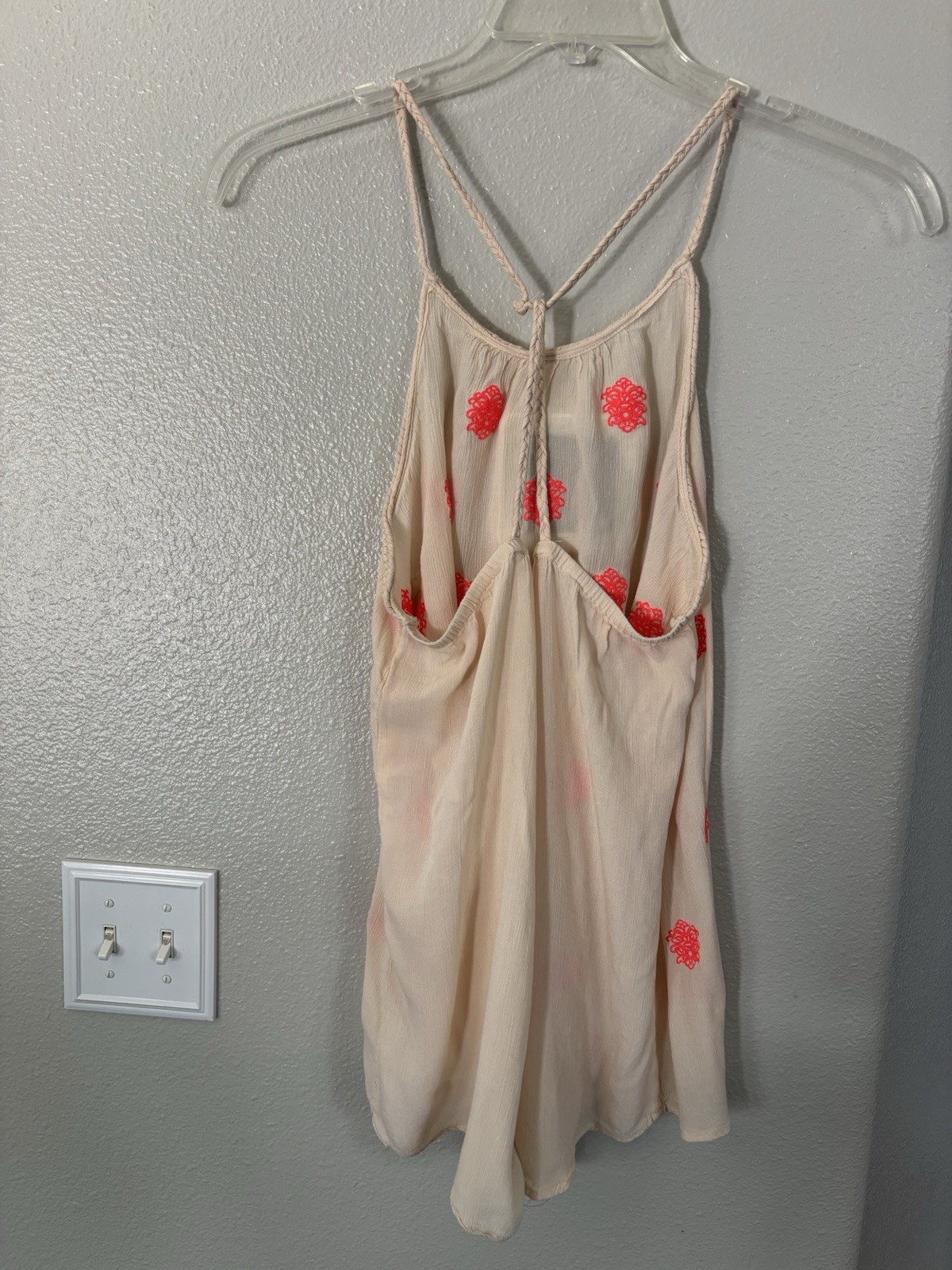 Maurices Cream Halter Tank with Braided Strap Detail