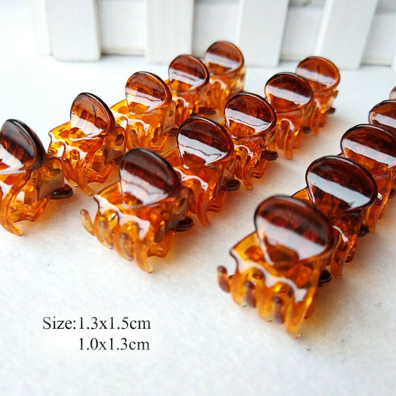 12Pcs/sets Fashion Hair Clips Girls Plastic Mini Hairpin Claws Hair Clamp Crab