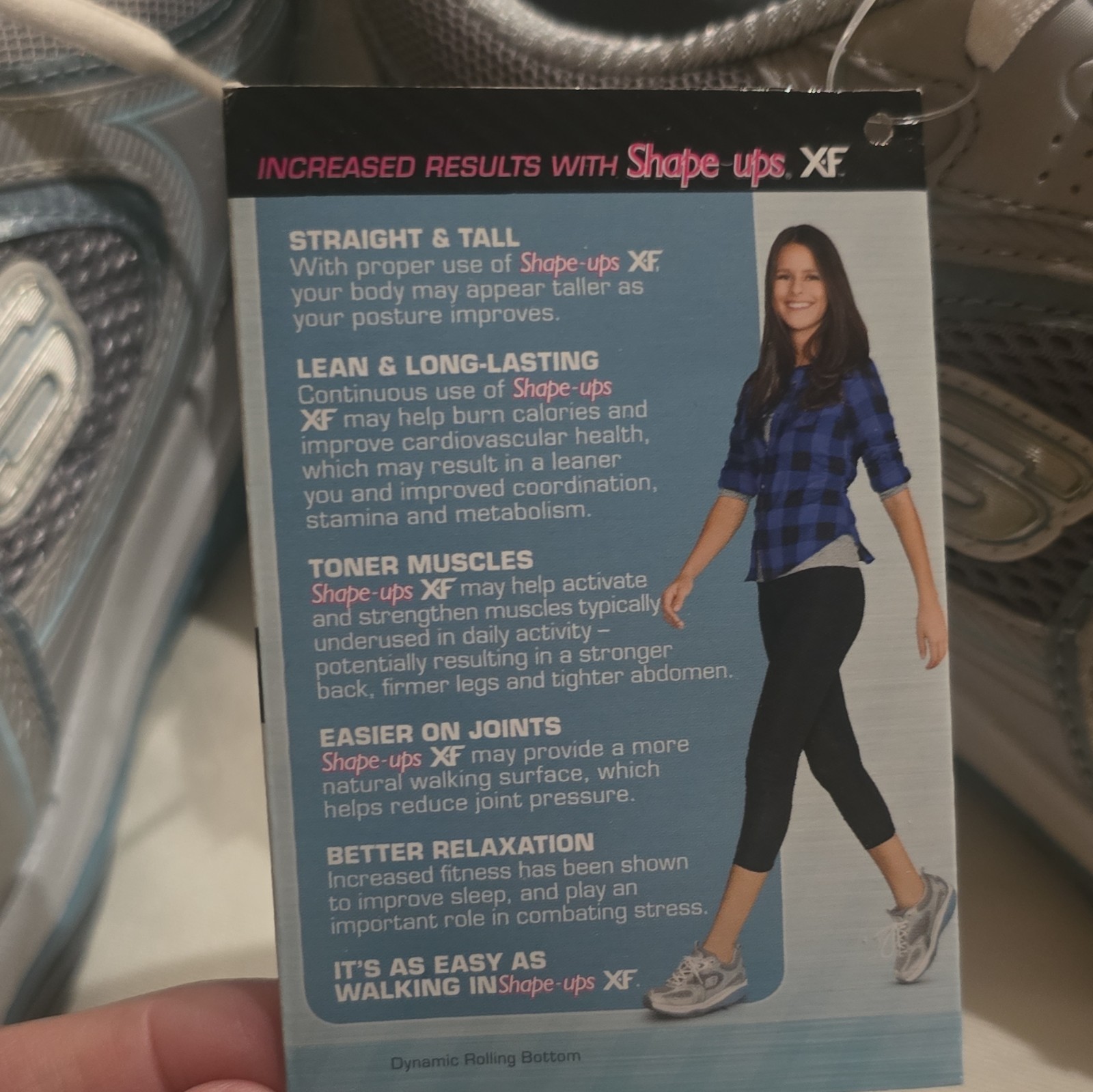 SKECHERS Shape-ups XF Extended Fitness Toning Cushioned Silver Blue Sneakers