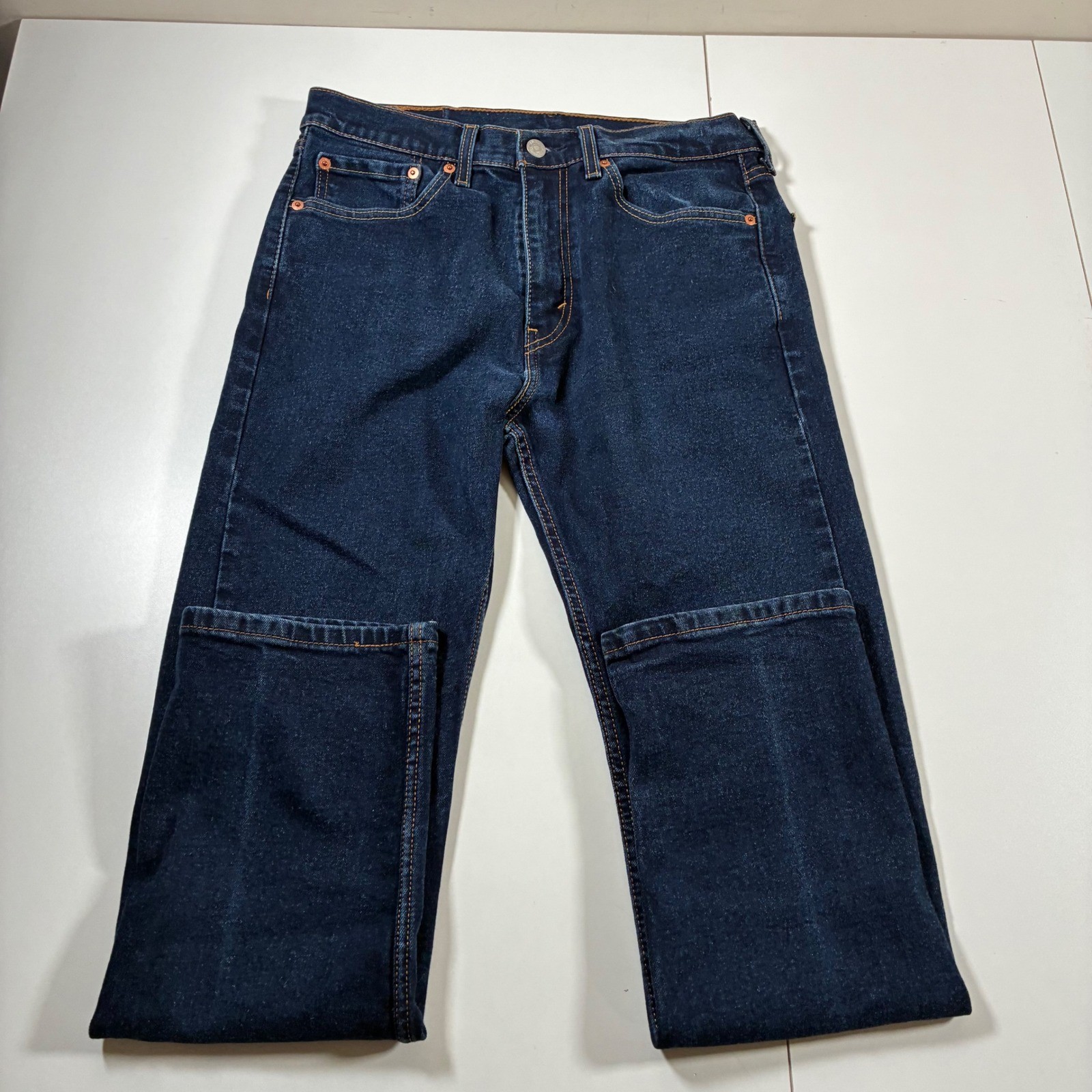 Levi’s 505 Regular Fit Jeans 30×29 Dark Wash Indigo Straight Denim (Tag 32×30)