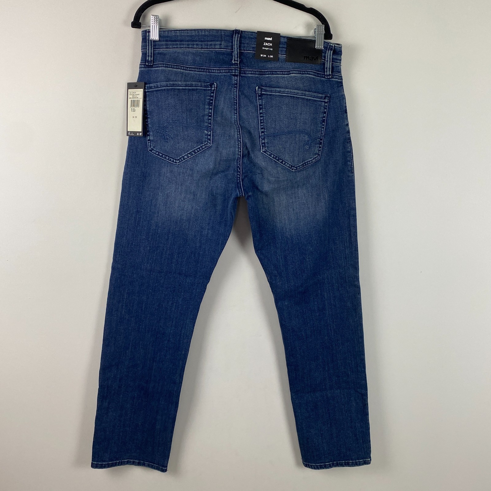 Mavi Zach Stretch Straight Leg Jeans Mens 34×30 Dark Nashville Denim