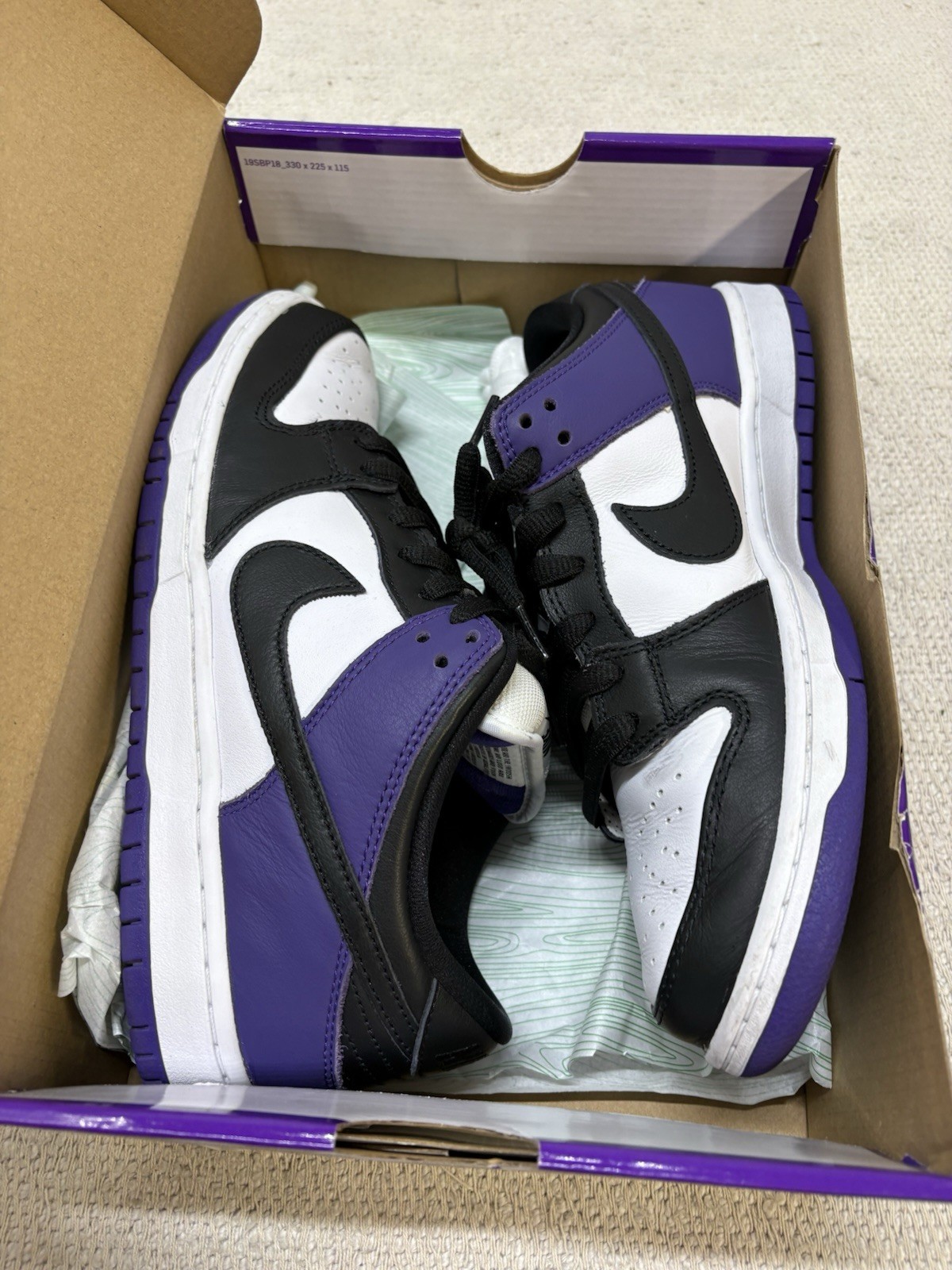 Nike SB Dunk Low Pro Shoes Mens 10 BQ6817-500 Court Purple With Box