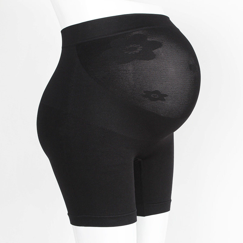 Seamless Maternity Belly Support Shorts Mid-Thigh Anti Chafe Pregnancy Under Dre