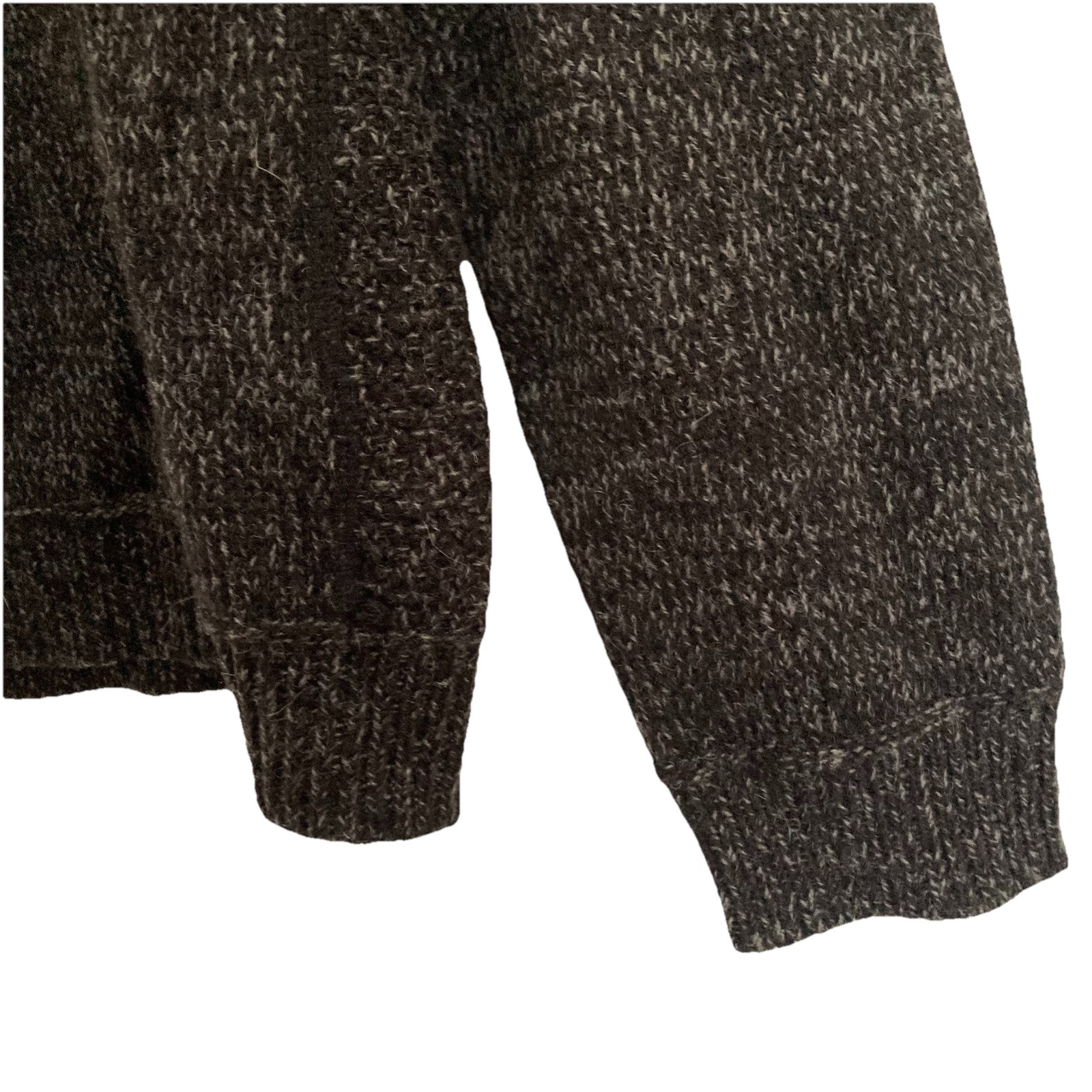 Emerald Isle Knitwear 1/4 Zip Wool Blend Pullover Sweater Mens Large Charcoal