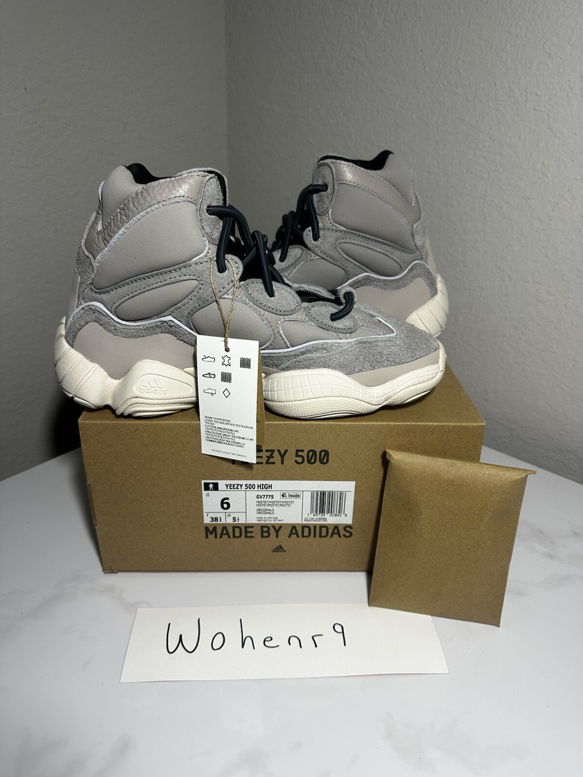 Size 6 – adidas Yeezy 500 High Mist Stone – Brand New