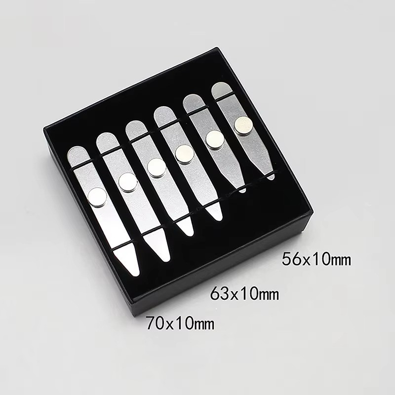 3 Size Metal Collar Stays Set Stainless Steel Shirt Collar Stiffeners Support