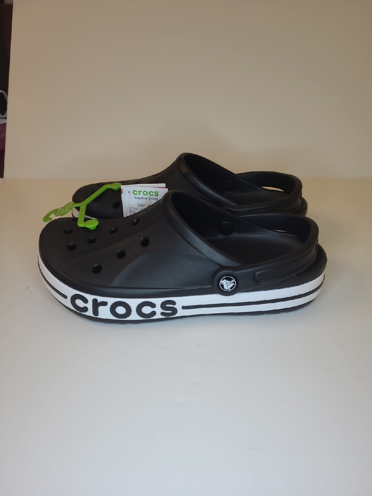 Crocs Bayaband Clog Unisex Black/White 205089-066 Mens 9/Womens 11