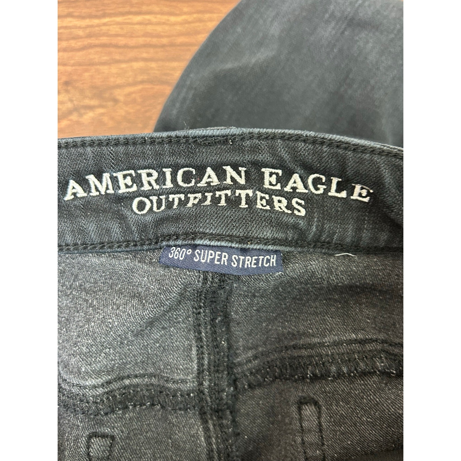 American Eagle High Rise Jegging Black Size 6 360 Stretch Skinny Jeans AE
